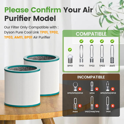 Replacement Air Puriier ilter or Dyson Tower Puriier Pure Cool Link TP01, TP02, TP03, BP01, Compare to Part V1259-DP01-F-267