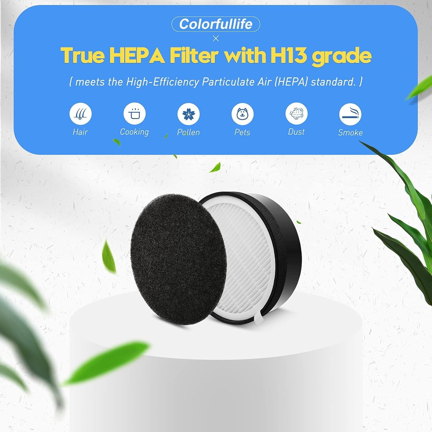 3 Pack LV-H132 Replacement ilter Compatible with LEVOIT LV-H132 Air Puriier ilter Replacement, H13 True HEPA V1259-DP01-F-272