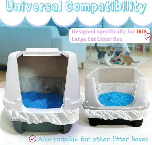 Large Cat Litter Liners, Jumbo Drawstring Leakproof Bags for IRIS Cat Litter Boxes, Heavy Duty 2 MIL V1259-DP01-F-28