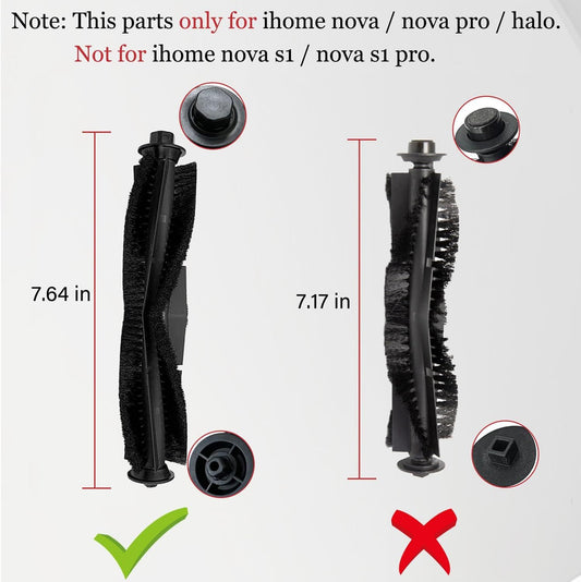 11Pcs iHRV6-BLK Replacement Parts or iHome AutoVac Nova Sel Empty Robot Vacuum Cleaner Spare Accessories, 1 V1259-DP01-F-280