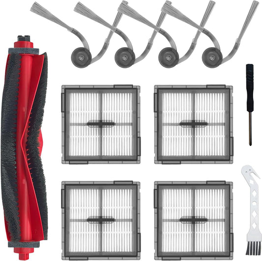 Replacement Parts or Q10 S5, Q10 X5, Q10 S5+, Q10 X5+ Robot Vacuum Cleaner Accessories, 1 Main Brush, 4 Side V1259-DP01-F-284