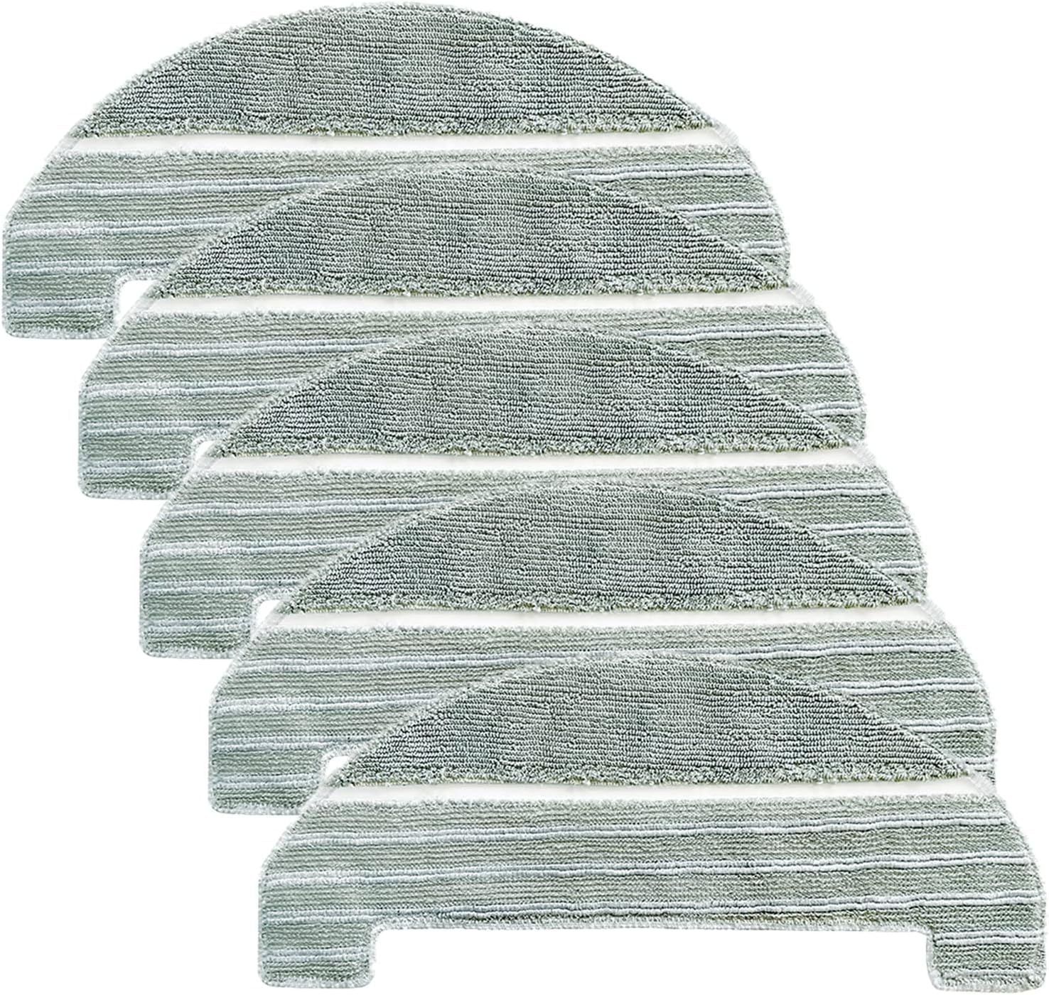 5Pcs Mopping Cloths Pads or iHome AutoVac Nova, Halo Sel Empty Robot Vacuum Replacement Accessory Parts V1259-DP01-F-285