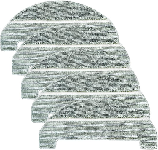 5Pcs Mopping Cloths Pads or iHome AutoVac Nova, Halo Sel Empty Robot Vacuum Replacement Accessory Parts V1259-DP01-F-285