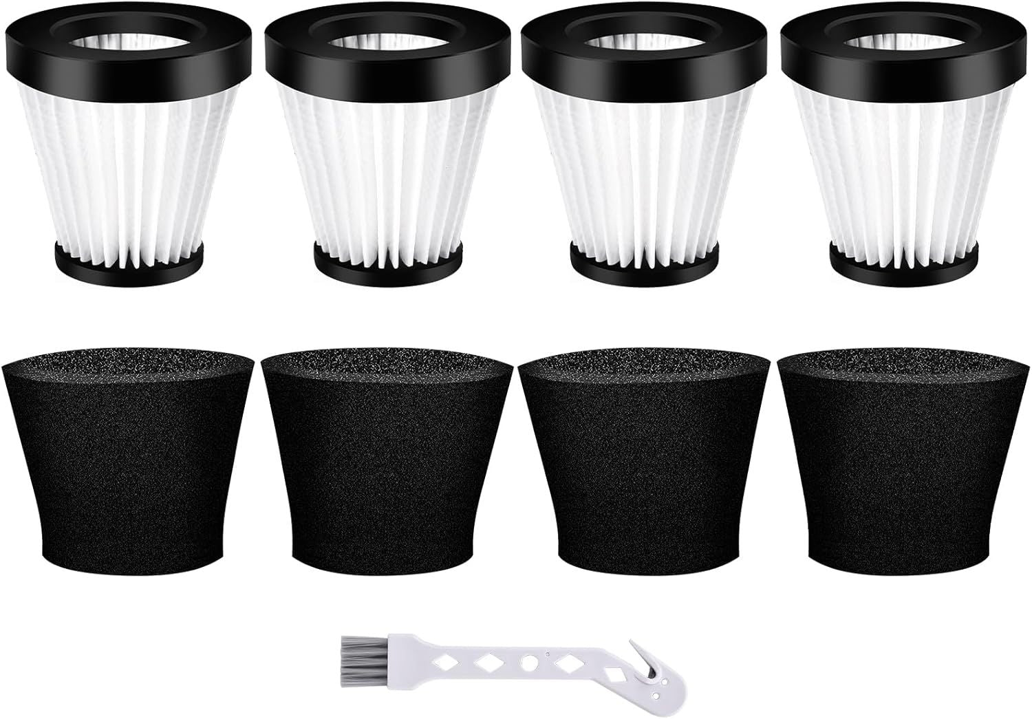 4 Pack Replacement ilter or Dirt Devil Scorpion Handheld Vacuum Cleaner Models 117 SD20005RED, SD30025B & V1259-DP01-F-299