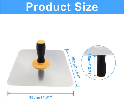 Biaungdo Aluminum Plaster Hawk, 12 Inch Mortar Board Holder with Soft Handle, Plastering Hawk Tool for V1259-DP01-F-3