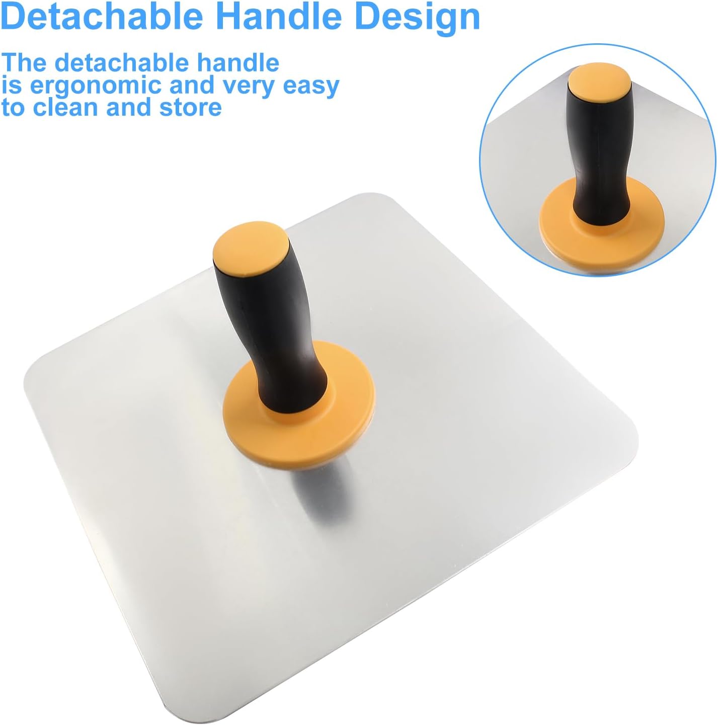 Biaungdo Aluminum Plaster Hawk, 12 Inch Mortar Board Holder with Soft Handle, Plastering Hawk Tool for V1259-DP01-F-3