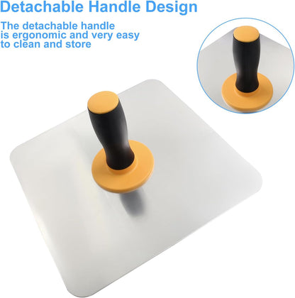 Biaungdo Aluminum Plaster Hawk, 12 Inch Mortar Board Holder with Soft Handle, Plastering Hawk Tool for V1259-DP01-F-3