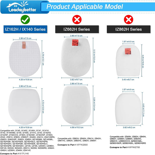 6 Pack ilter Replacement or Shark Rocket Pet Pro IX140 IX141 IX142 IZ140 IZ141C IZ142 IZ162H IZ362H IZ363HT V1259-DP01-F-306