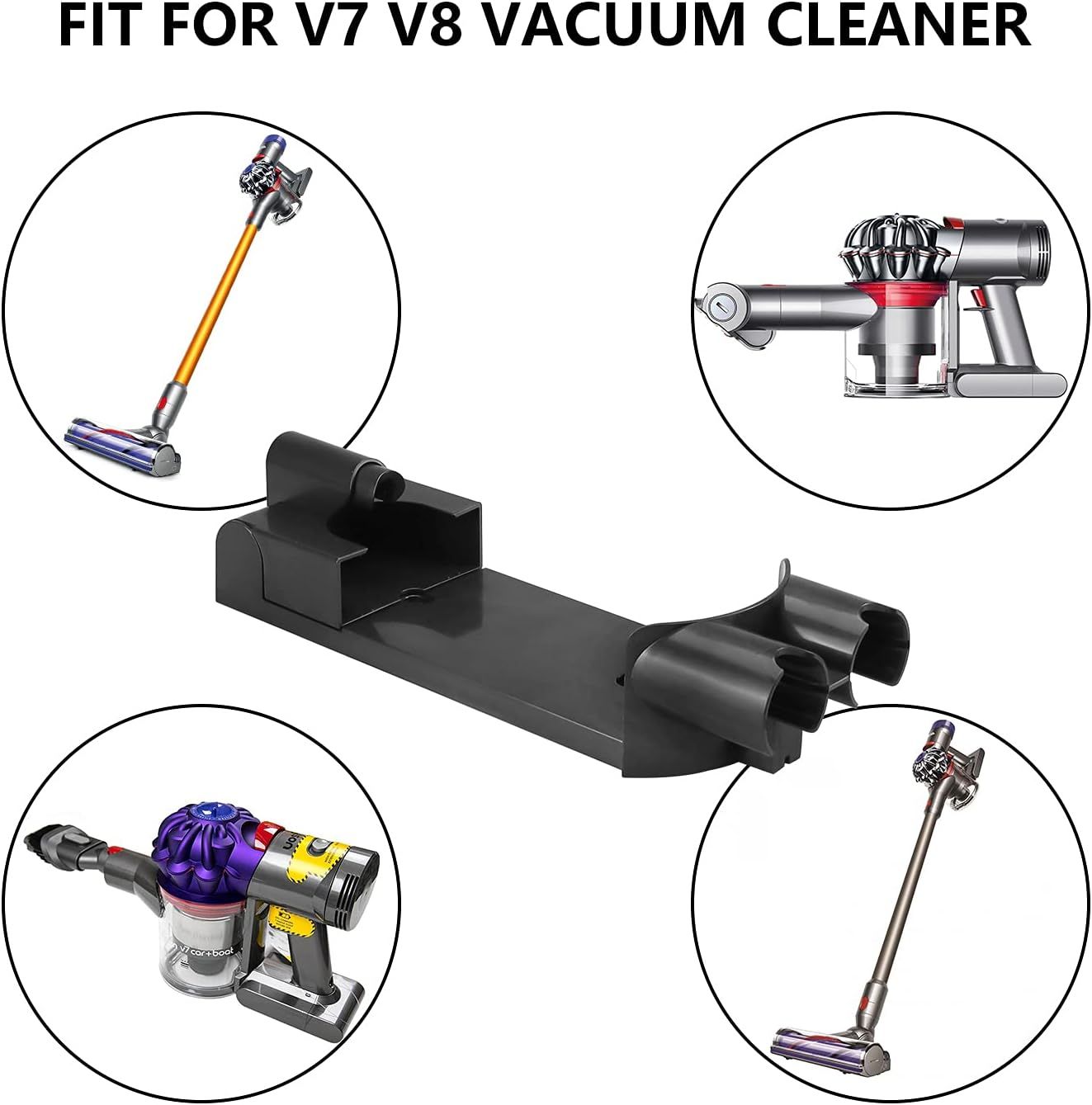 Docking Station Accessory Wall Mount Compatible with Dy.son V7 V8 Cordless Vacuum Cleaner Replaces Part # V1259-DP01-F-317