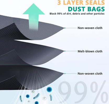 Dust Bags or euy X10 Pro Omni Robot Vacuum & X8 Pro with Sel-Empty Station, Large Capacaity, 12 Pack V1259-DP01-F-331