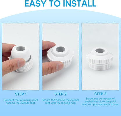 Pool Jet Nozzles 3/4" SP1419D low Inlet itting Opening Water Directional Pool Return ittings, 6 Pack V1259-DP01-F-348