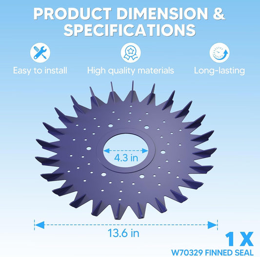 Pool Cleaner inned Seal disc Skirt Replacement Part or Zo-diac Baracuda G2 G3 G4 Pool Cleaner W70329 W83277 V1259-DP01-F-349