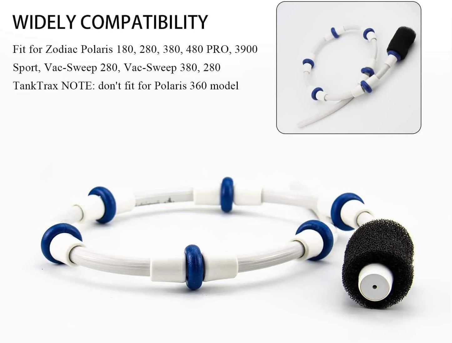 Automatic Pool Cleaner Sweep Hose Complete B5 B-5 Replacement or Zodiac Polaris 280 380 480 180 Pool Cleaner V1259-DP01-F-355