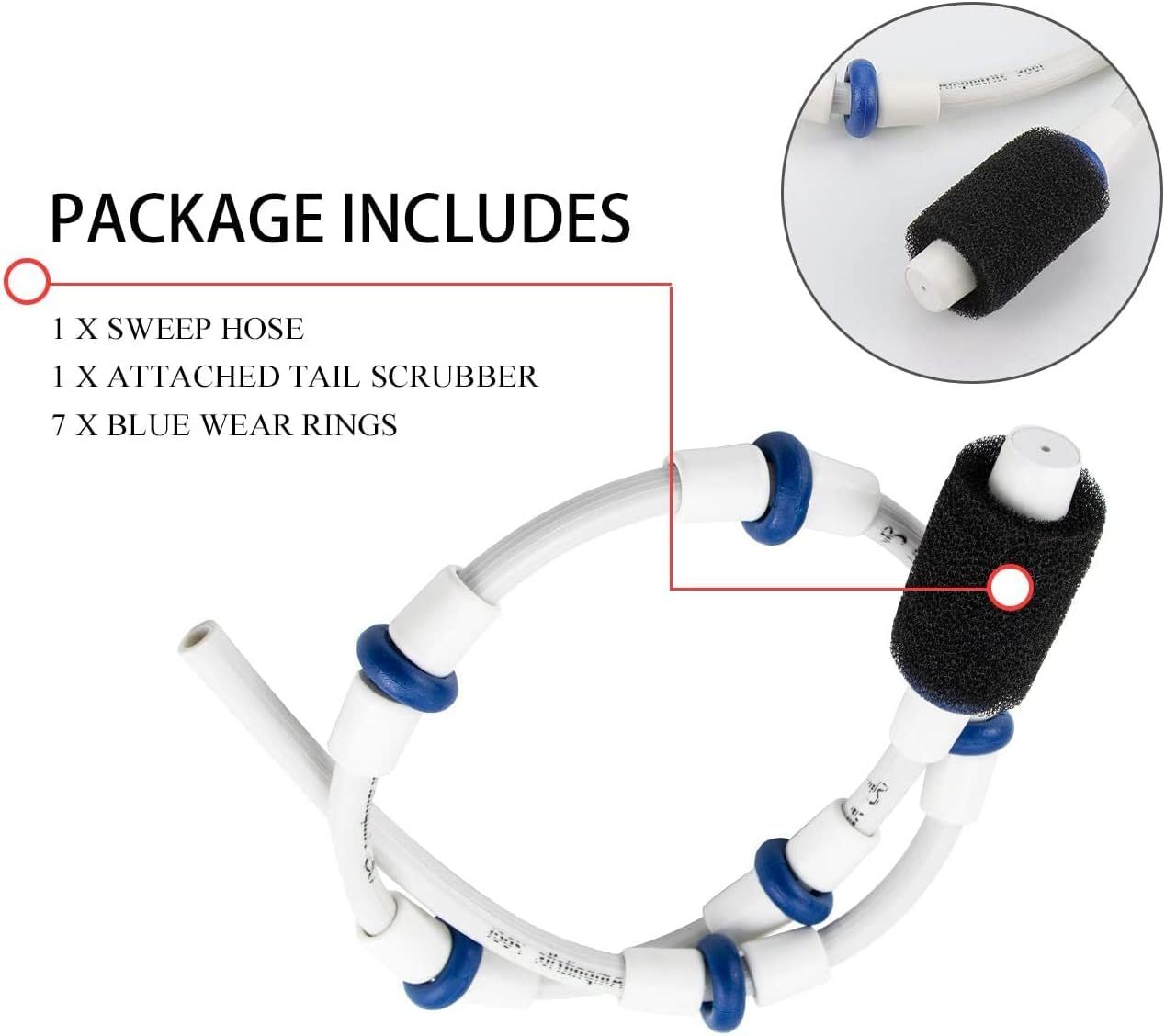 Automatic Pool Cleaner Sweep Hose Complete B5 B-5 Replacement or Zodiac Polaris 280 380 480 180 Pool Cleaner V1259-DP01-F-355