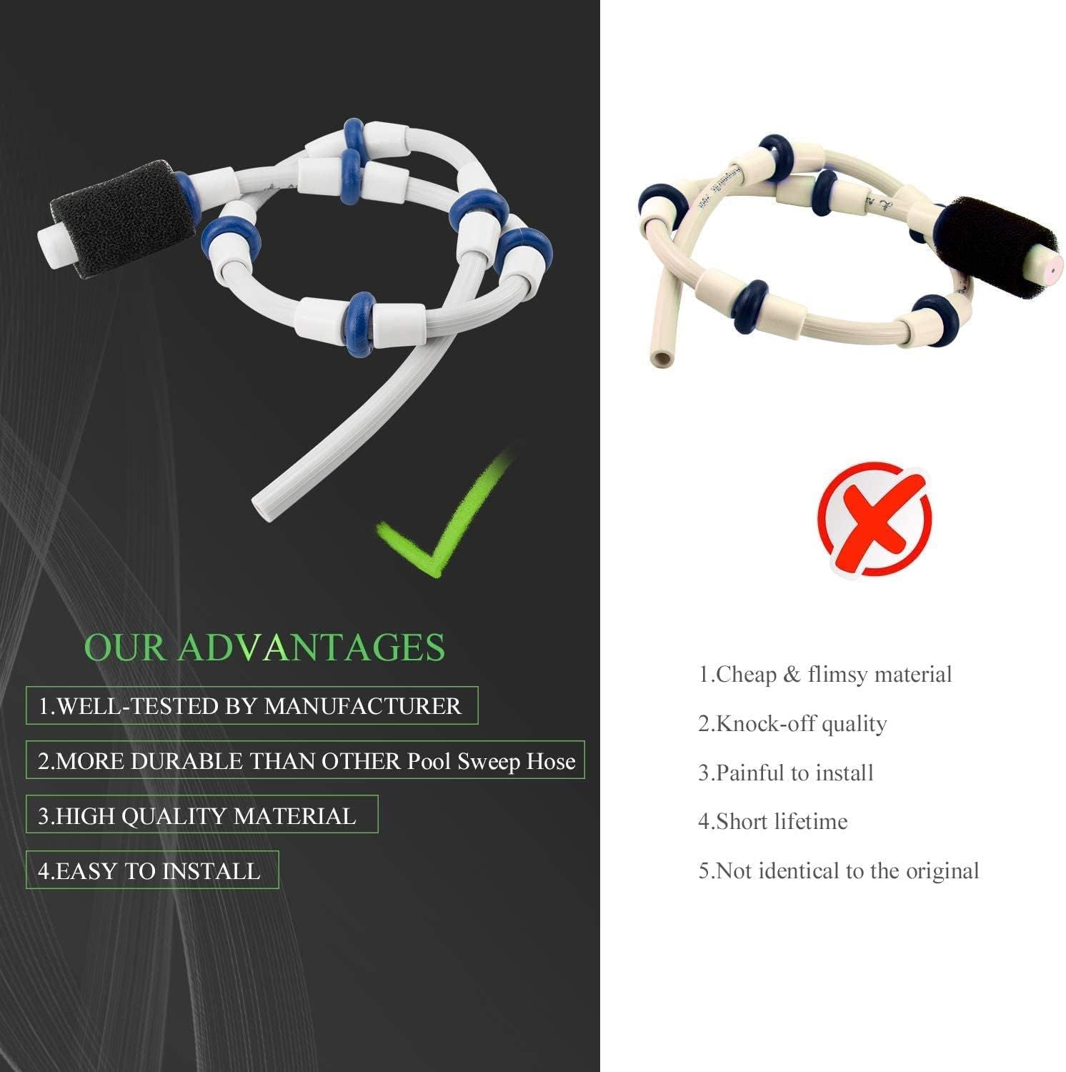 Automatic Pool Cleaner Sweep Hose Complete B5 B-5 Replacement or Zodiac Polaris 280 380 480 180 Pool Cleaner V1259-DP01-F-355