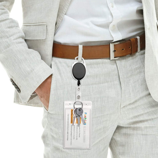 20Pcs Retractable ID Badge Holders ID Badge Reels with Clip Retractable Badge Holders or Oice Worker Doctor V1259-DP01-F-379