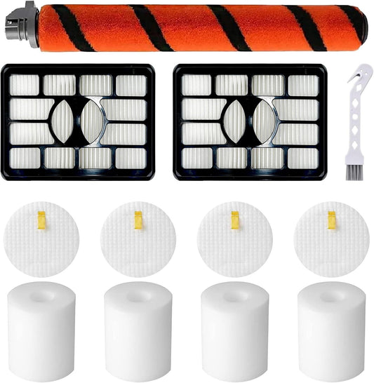 Hepa oam & elt ilter Brushroll Replacement Kit or Shark Rotator Proessional Lit-away DuoClean Vacuum ZU780 V1259-DP01-F-387