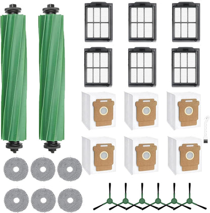 Replacement Parts Compatible with Combo 405/505, 24-Piece Set with 2 Roller Brushes, 6 Dust Bags, 6 Side V1259-DP01-F-397