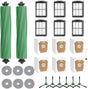 Replacement Parts Compatible with Combo 405/505, 24-Piece Set with 2 Roller Brushes, 6 Dust Bags, 6 Side V1259-DP01-F-397