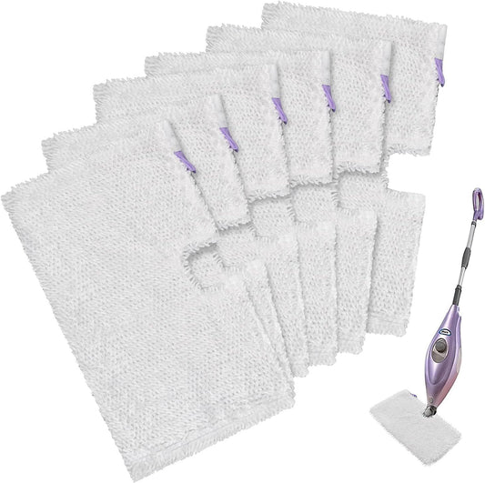 6 Pack Microiber Steam Mop Replacement Pads or Shark Steam Mops S3500 Series S3501 S3601 S3550 S3901 SE450 V1259-DP01-F-399