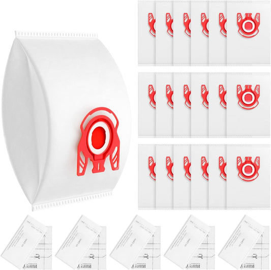 20 Pack 3D Airclean JM Vacuum Cleaner Bags Compatible with Miele JM Vacuum Cleaner, Compact C1, Compact C2, V1259-DP01-F-408