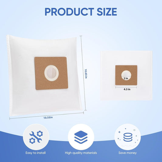 20 Pack NEN170 vacuum bags or Eureka vacuum cleaner,Specialized Compatible with NEN170 bagged canister vacuum V1259-DP01-F-410