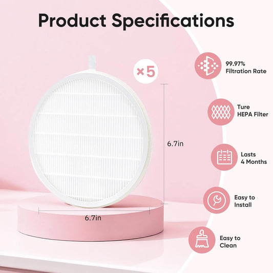 5 Pack Nail Dust Collector ilters Compatible with Melody Susie Dust Collector, Models SPro/ XC320J, ilters V1259-DP01-F-413
