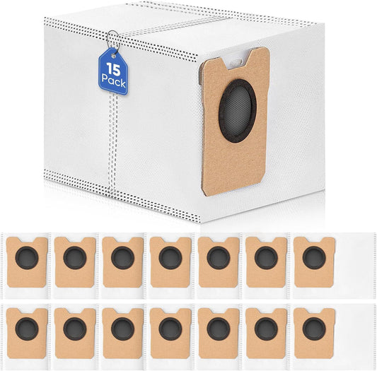 15 Pack Omni C20 Dust Bags or Euy C20 C10 Compatible with Euy Robot Vacuum Omni C20 C10, Vacuum Bags Large V1259-DP01-F-414