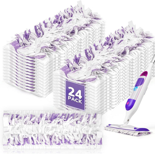 24 Pack Disposable Power Mop Pads Reills or Swier Power Mop, Unscented 14-Layer Thickened Multi-Surace V1259-DP01-F-415