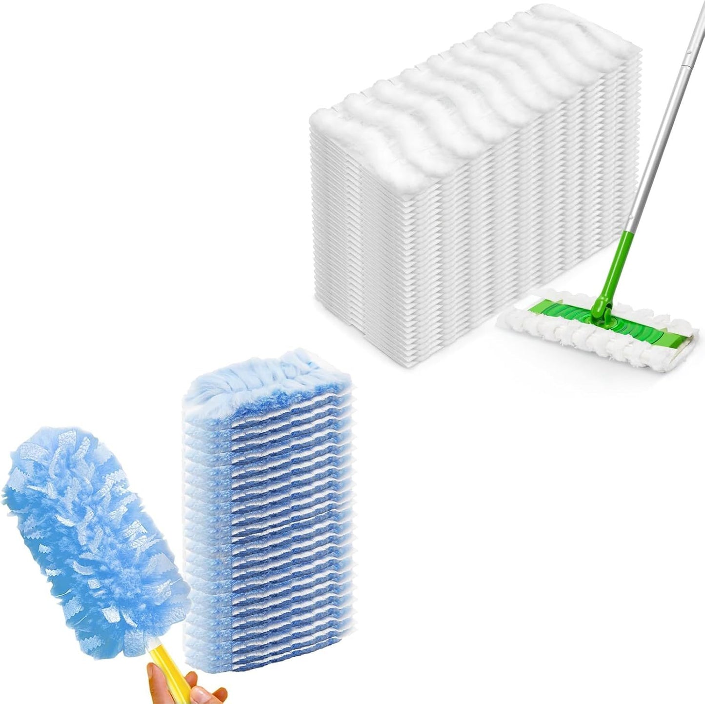 1 Handle with 30 Count Duster Reill or Swier Duster + 30 Count Dry Sweeping Pads Reill or Swier Sweep and Mop V1259-DP01-F-419