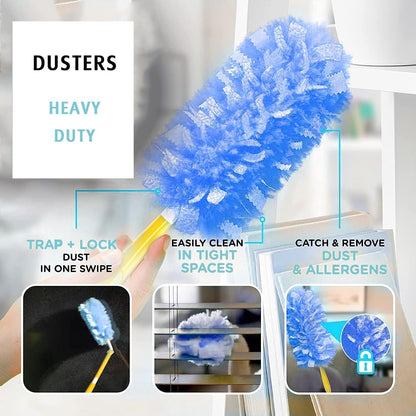 1 Handle with 30 Count Duster Reill or Swier Duster + 30 Count Dry Sweeping Pads Reill or Swier Sweep and Mop V1259-DP01-F-419