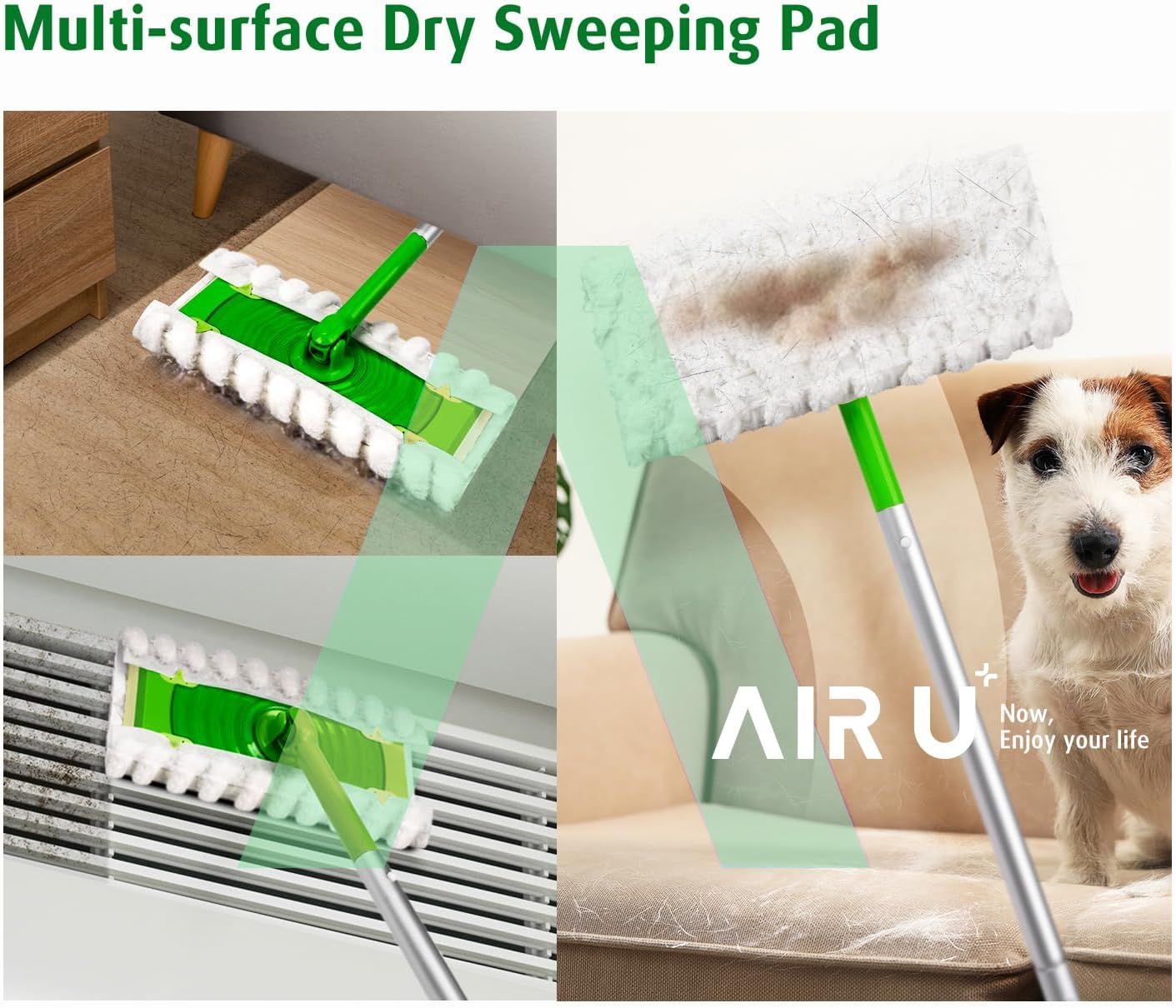 1 Handle with 30 Count Duster Reill or Swier Duster + 30 Count Dry Sweeping Pads Reill or Swier Sweep and Mop V1259-DP01-F-419