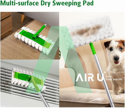 1 Handle with 30 Count Duster Reill or Swier Duster + 30 Count Dry Sweeping Pads Reill or Swier Sweep and Mop V1259-DP01-F-419