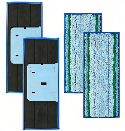 4 Pack Mop Pad or iRobot Braava Jet M6 Ultimate Robot Mop, Upgraded M6 Wet Mopping Pad, Washable Microiber V1259-DP01-F-429