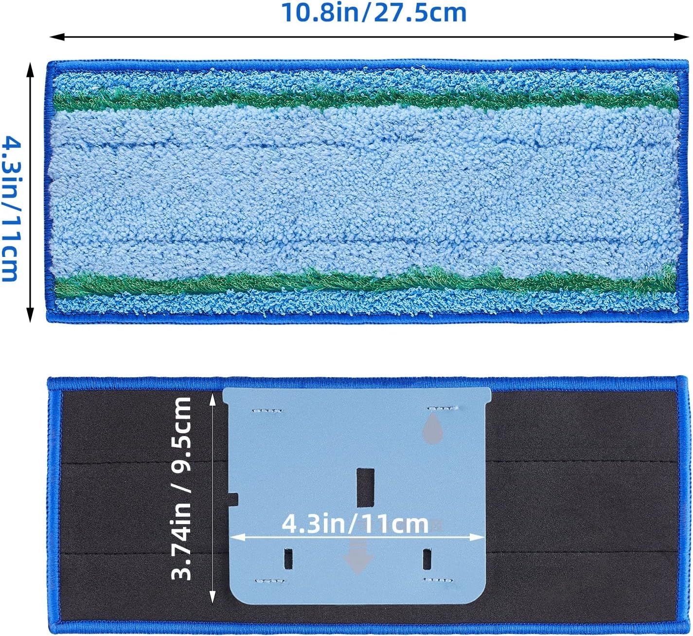 4 Pack Mop Pad or iRobot Braava Jet M6 Ultimate Robot Mop, Upgraded M6 Wet Mopping Pad, Washable Microiber V1259-DP01-F-429