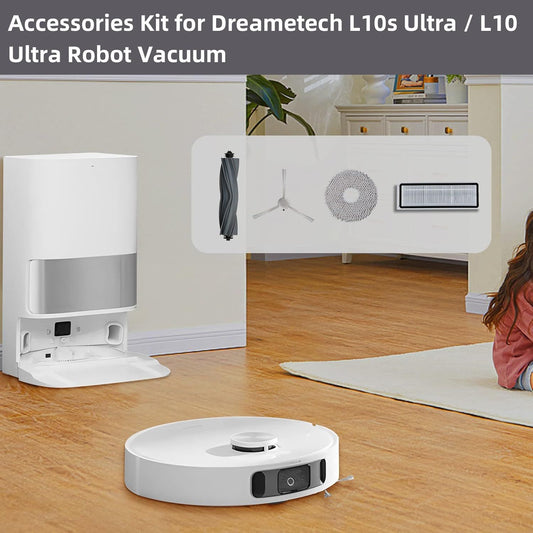 24 Pack Accessories Kit or Dreame L10s Ultra / L10 Ultra Robot Vacuum Replacement Parts Including 1 Main V1259-DP01-F-432