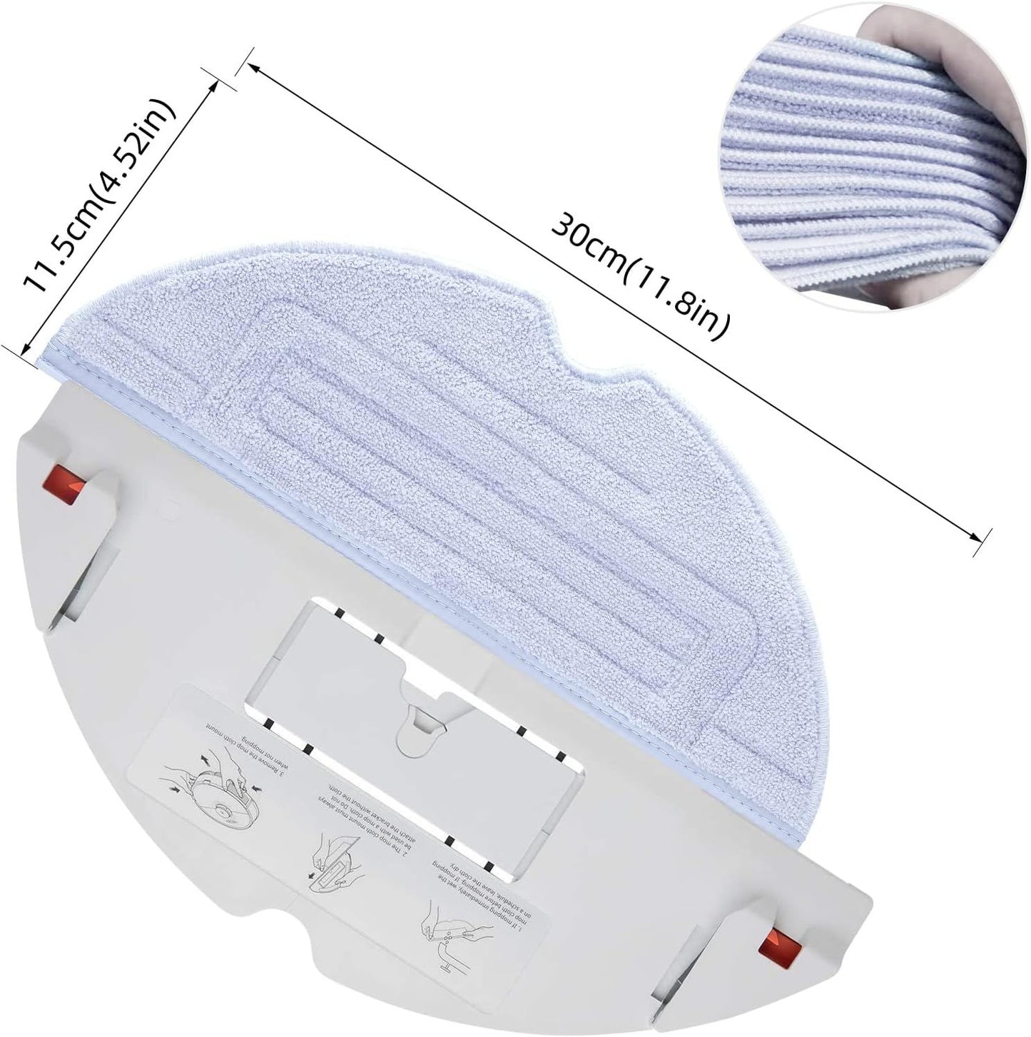 6 Pcs Mop Cloth Pad or S7 / S7+ / S7 MaxV / S7 MaxV Plus / S7 MaxV Ultra / S7 Pro Ultra / S8 / S8+ Robot V1259-DP01-F-435
