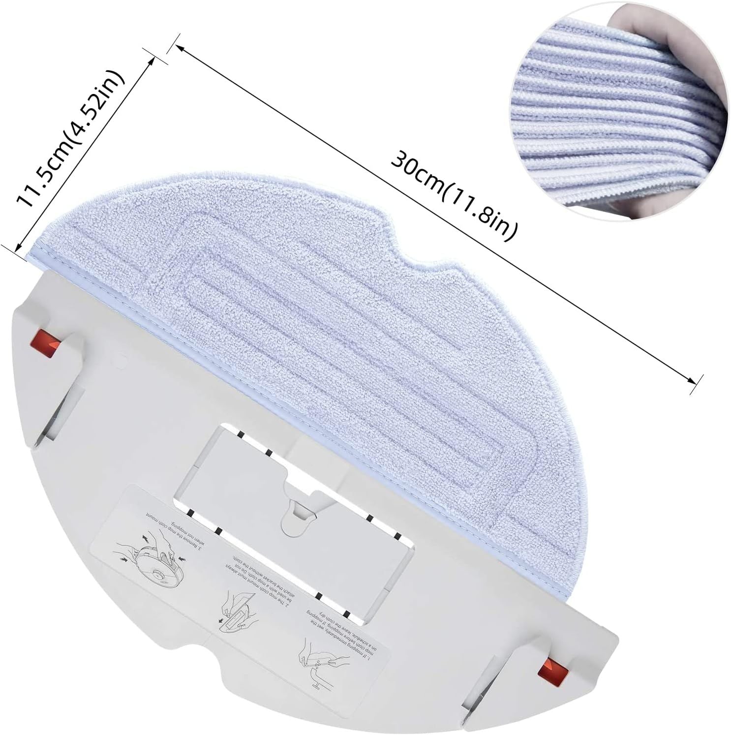 6 Pcs Mop Cloth Pad or S7 / S7+ / S7 MaxV / S7 MaxV Plus / S7 MaxV Ultra / S7 Pro Ultra / S8 / S8+ Robot V1259-DP01-F-435