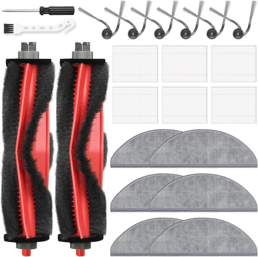22 Pack Replacement Accessories or Q7 M5 / Q7 M5+ / Q7 L5 / Q7 L5+ Robot Vacuum Cleaner, 2 Main Brushes 6 V1259-DP01-F-441