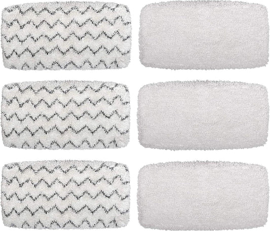 Steam Mop Pads or Bissell Powerresh Vac & Steam Series - 6 Pack, Compatible with 2747A, 1132, 1543, 1632, V1259-DP01-F-446