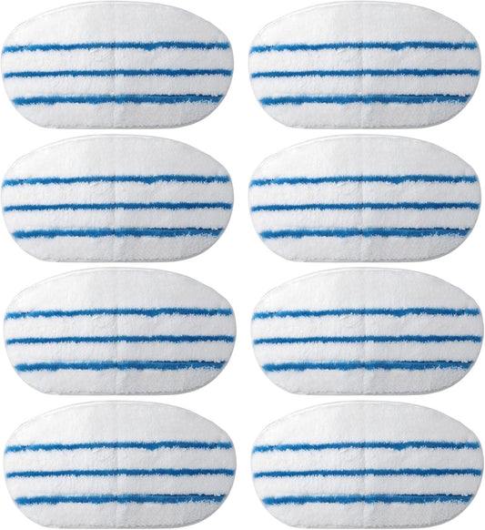 8 Pack Steam Mop Pads or PurSteam ThermaPro 10-in-1 Steam Mop Washable Reusable Pads by V1259-DP01-F-448