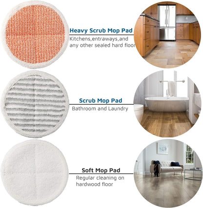 6 Pack Replacement Pads or Bissell Spinwave 2124,2039A,2307,23157,20391,20399 Powered Hard loor Mop V1259-DP01-F-449