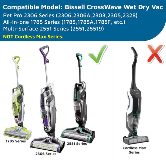 Replacements Part Compatible with BISSELL CrossWave Wet Dry Vacuum, CrossWave PET PRO and CrossWave Cordless V1259-DP01-F-450