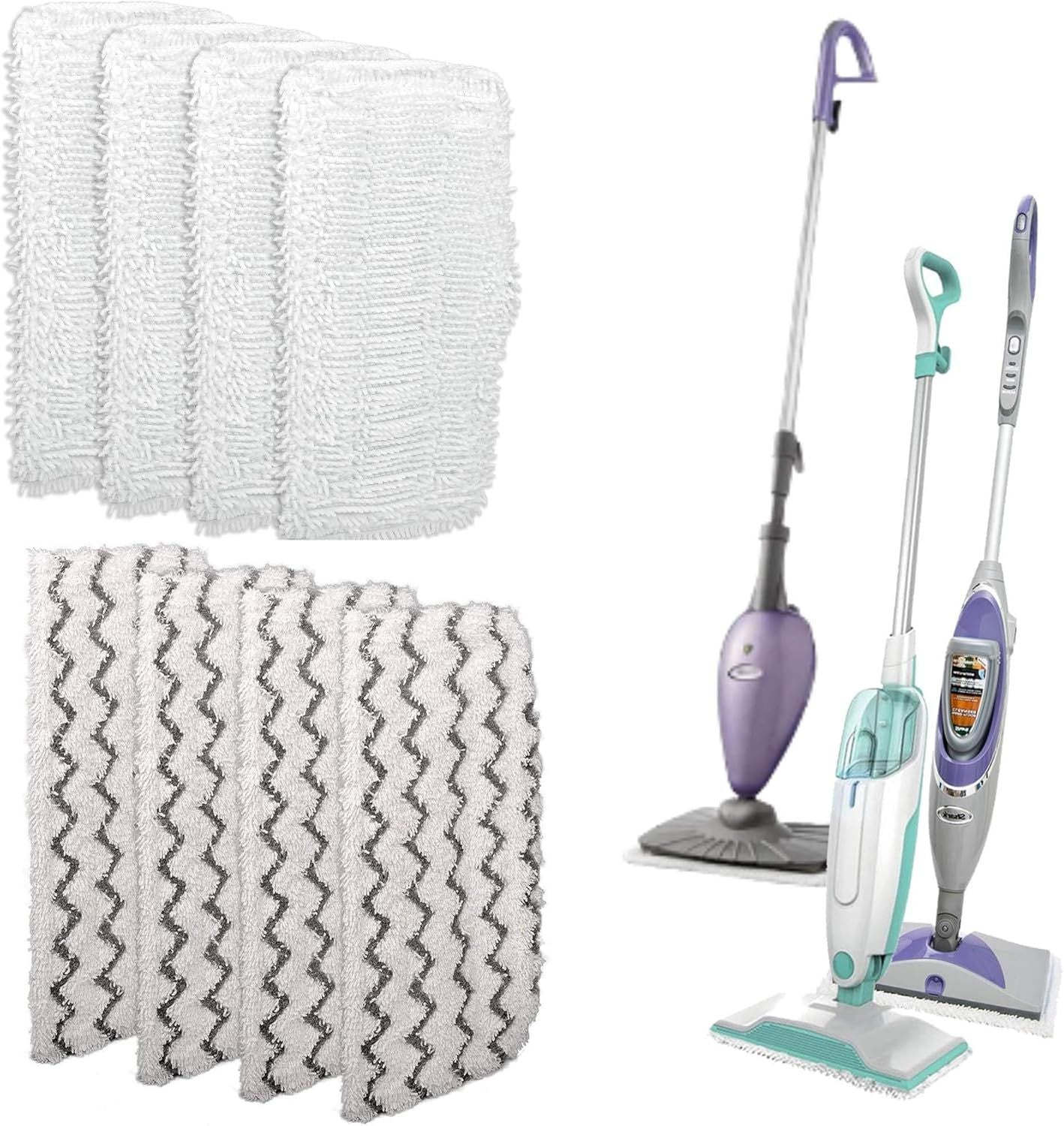 8 Pack Steam Mop Pads or Shark S1000 Series (4 Sot + 4 Scrub Pads) V1259-DP01-F-456