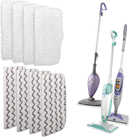 8 Pack Steam Mop Pads or Shark S1000 Series (4 Sot + 4 Scrub Pads) V1259-DP01-F-456