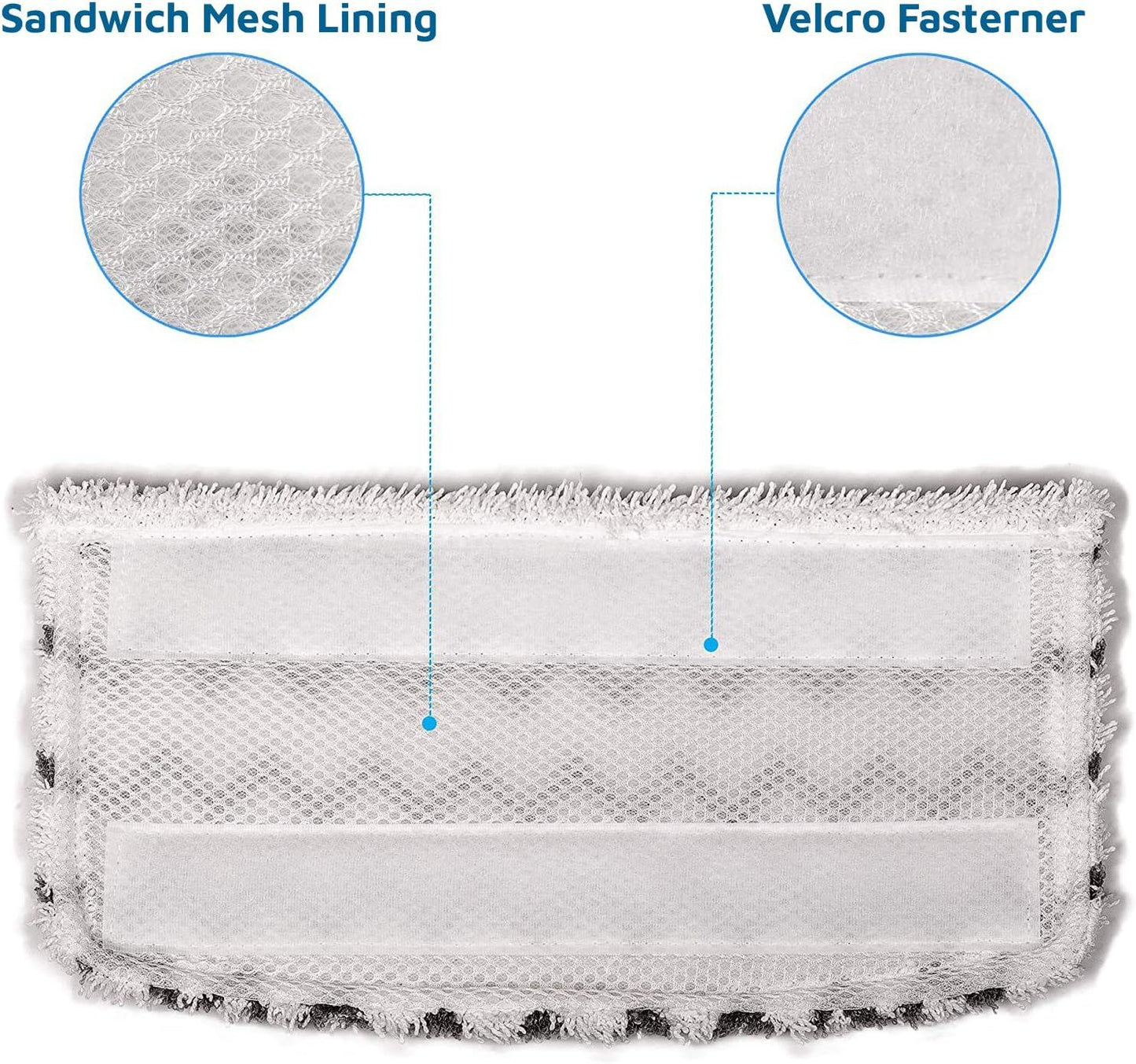 8 Pack Steam Mop Pads or Shark S1000 Series (4 Sot + 4 Scrub Pads) V1259-DP01-F-456