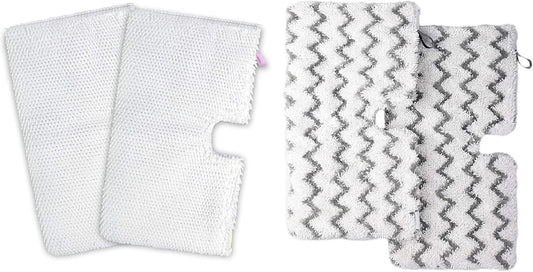 2 Pack + 2 Pack Replacement Microiber Mop Pad or Shark Steam Pocket Mops S3500 Series S3501 S3601 S3550 S3901 V1259-DP01-F-457