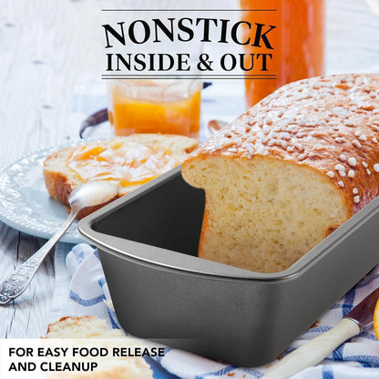 Extra Large Bread Pan, 13" x 5" Long Loa Pan, Nonstick Baking Pan, Rectangular Loa Tin, Set o 2 V1259-DP01-F-465