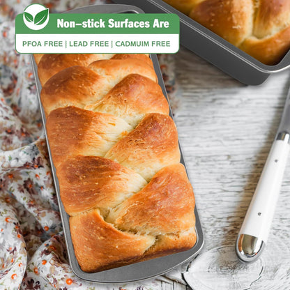 Extra Large Bread Pan, 13" x 5" Long Loa Pan, Nonstick Baking Pan, Rectangular Loa Tin, Set o 2 V1259-DP01-F-465