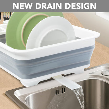 Collapsible Dish Drying Rack, Pop Up Dinnerware Drainer, Portable Plate Organizer or Kitchen RV Campers V1259-DP01-F-472